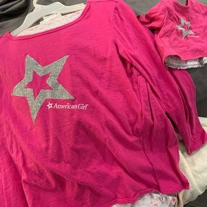 American girl pink shirt with star